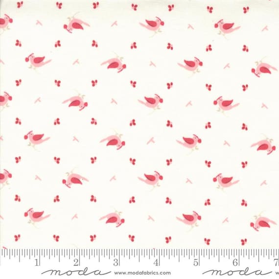 Hollyhocks & Roses...Jasmine Rose 3053-12...Bunny Hill Designs...Moda Fabrics