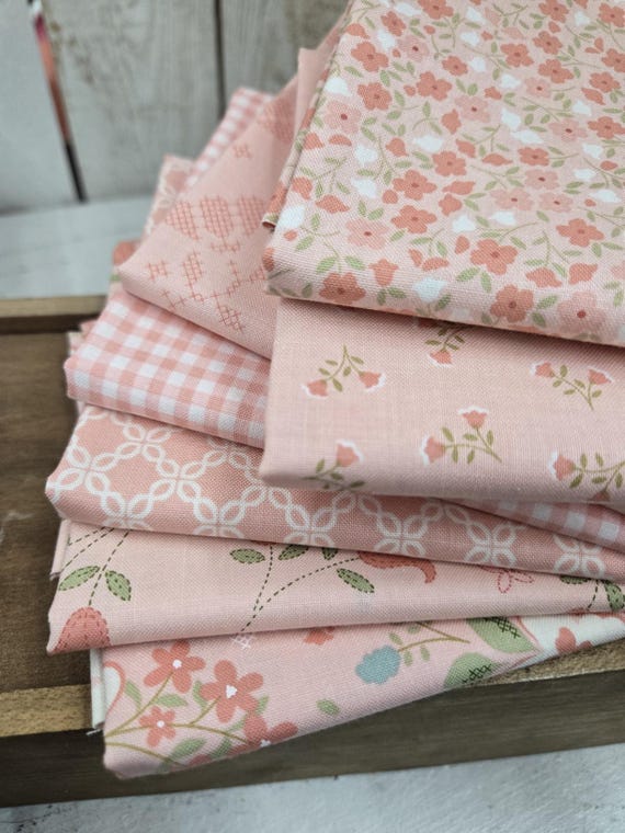 Sunbonnet...Pink FQ bundle...Heather Briggs of My Sew Quilty Life...Moda Fabrics...7 prints