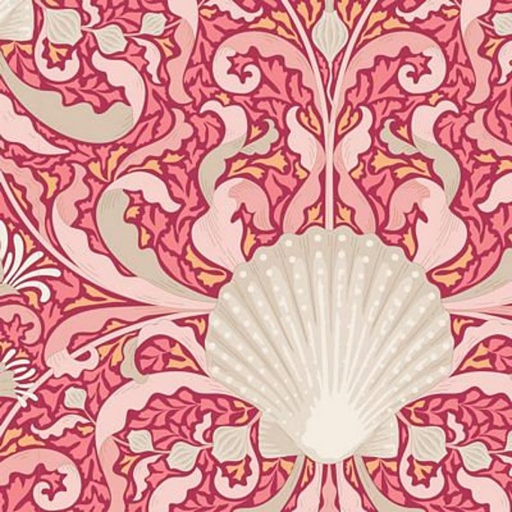 Cotton Beach Scallop Shell Coral TIL100321-V11...a Tilda Collection designed by Tone Finnanger
