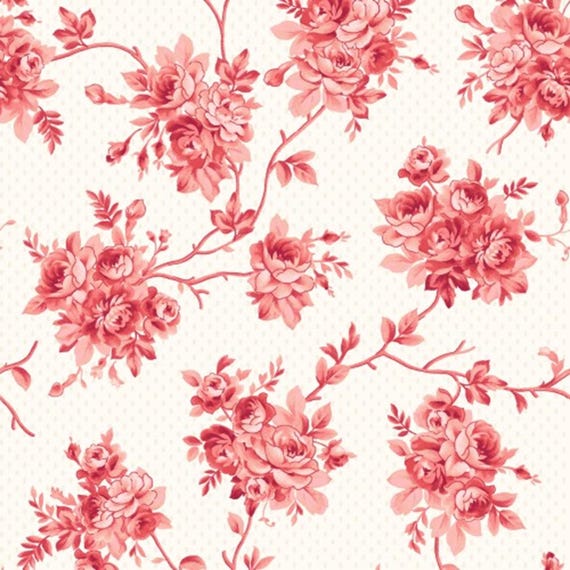 American Beauty, Climbing Rose Red MAS10252-R by Robyn Pandolph Saxty...designed for Maywood Studio
