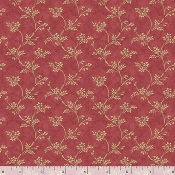 Elegant Estate...R331188D RED...Flower Vine...Judie Rothermel...Marcus Fabrics