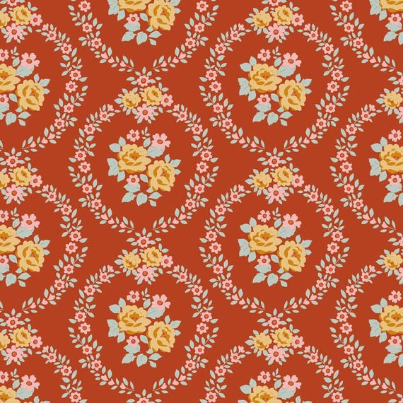 Village Life...Mable...Rust...Tilda fabrics...Tone Finnanger