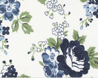 Dwell Cottage Cream Blue 55270 11 by Camille Roskelley for Moda Fabrics