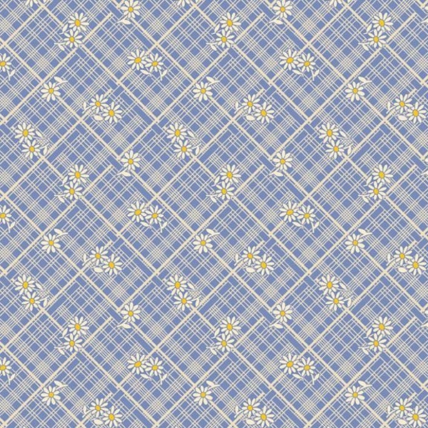 Aunt Grace Calicos R350682-BLUE Lattice by Judie Rothermel for Marcus Fabrics