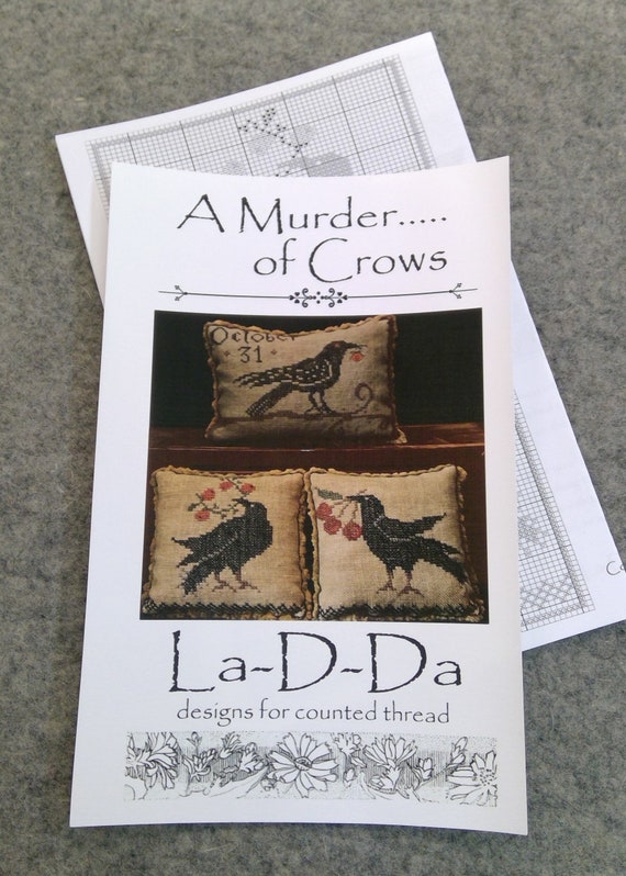 A Murder...of Crows by La-D-Da...cross stitch pattern