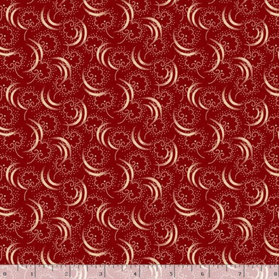 Paula's NEW Companions...R221097D RED...designed by Paula Barnes...Marcus Fabrics