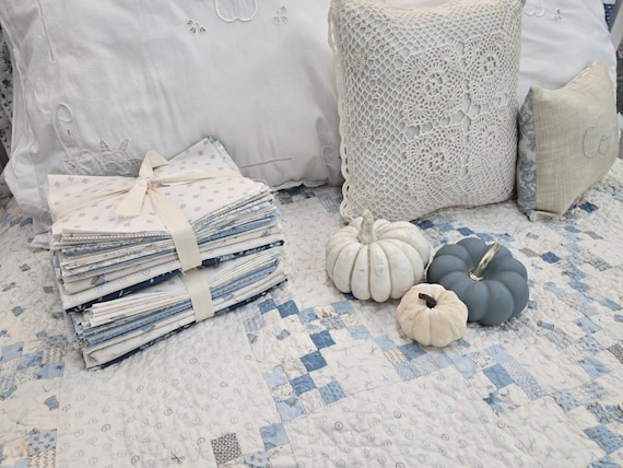 James Street Blues Quilt KIT...blue and cream...DIY...designed by Mickey Zimmer...Sweetwater Cotton Shoppe