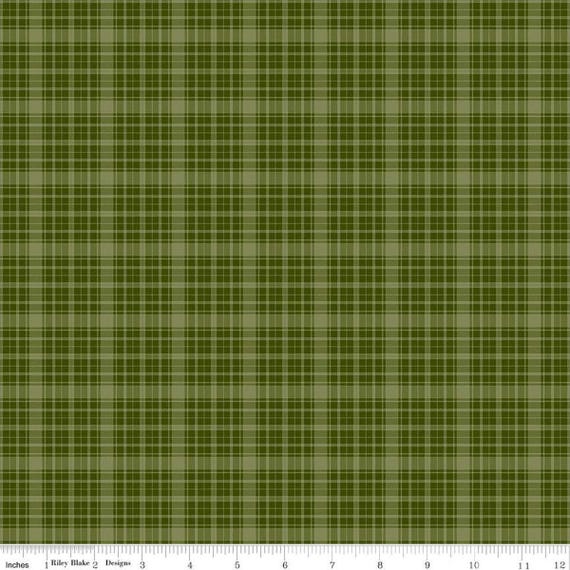 Christmas Is in Town...Plaid...C14746-GREEN......Sandy Gervais...Riley Blake Designs