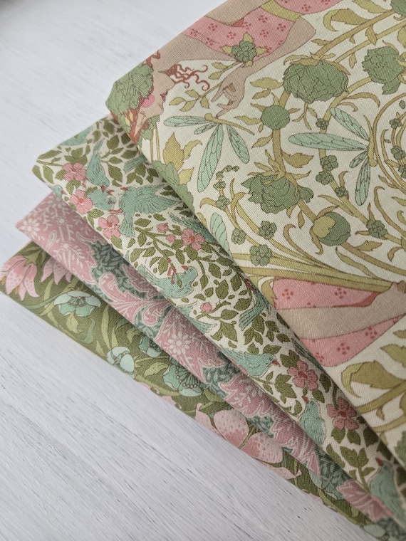 Songbird...Sage and Teal HALF Yards...a Tilda Collection...Tone Finnanger...4 prints