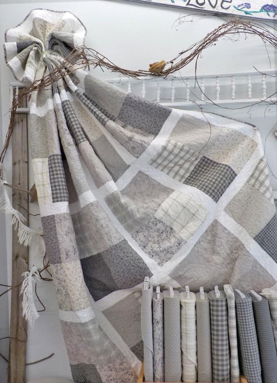 Beachy in Grey quilt kit...designed by Mickey Zimmer for Sweetwater Cotton Shoppe