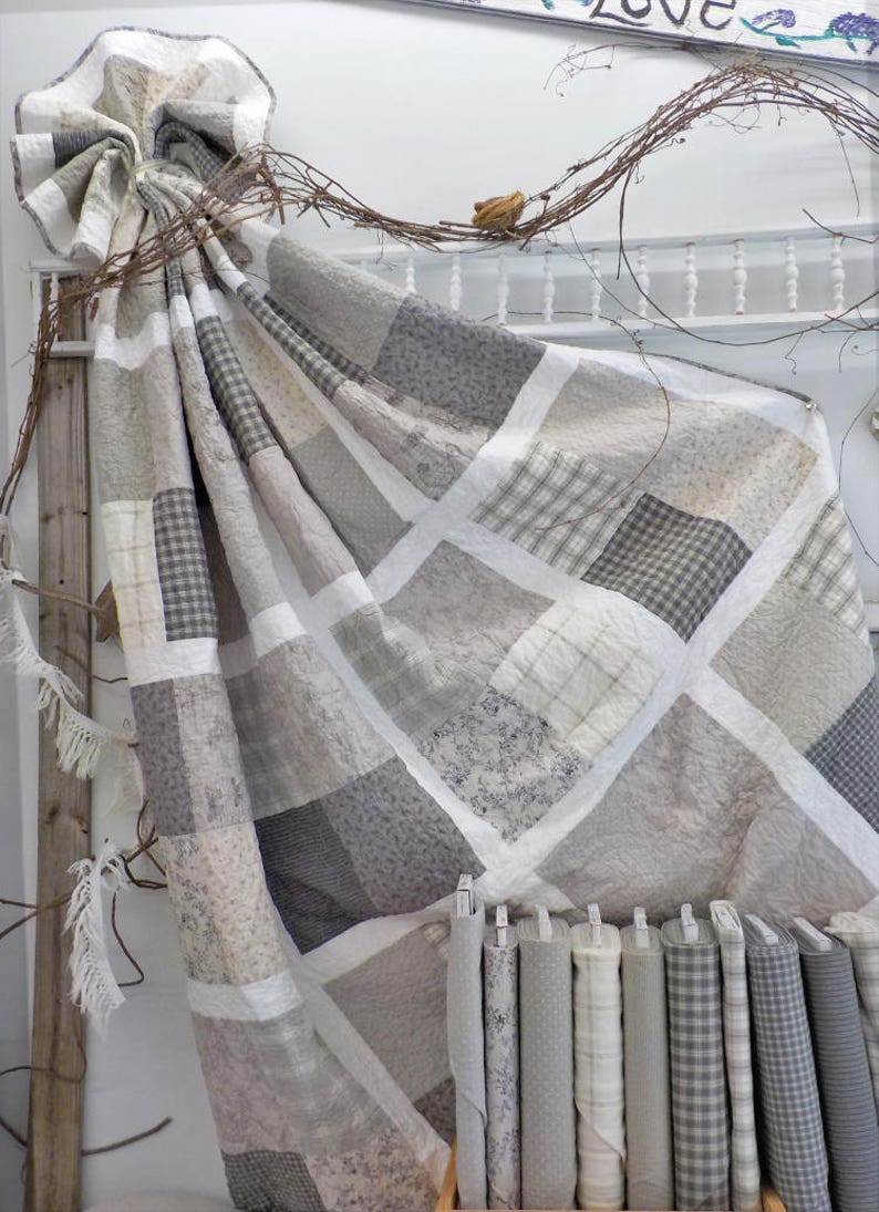 Beachy in Grey quilt kit...designed by Mickey Zimmer for Sweetwater Cotton Shoppe image 1