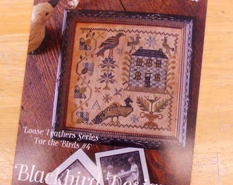 All the Hills Echoed, Loose Feathers Series For the Birds #4, by Blackbird Designs...cross-stitch design