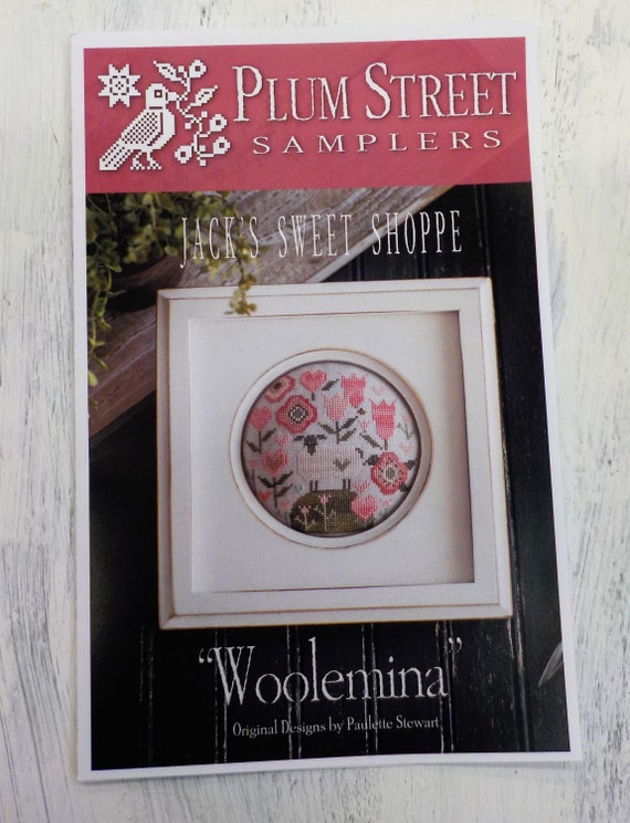 Woolemina, Jack's Sweet Shoppe, by Plum Street Samplers...cross stitch pattern, spring summer cross stitch