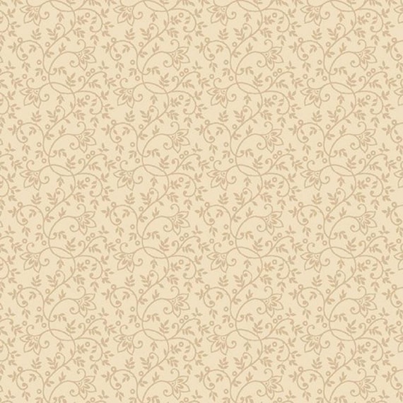 Old Village Greens...R171781D-CREAM...garden trail...Pam Buda...Marcus Fabrics