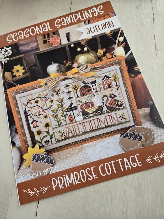 Seasonal Samplings...Autumn...Lindsey Weight for Primrose Cottage Stitches...cross stitch chart