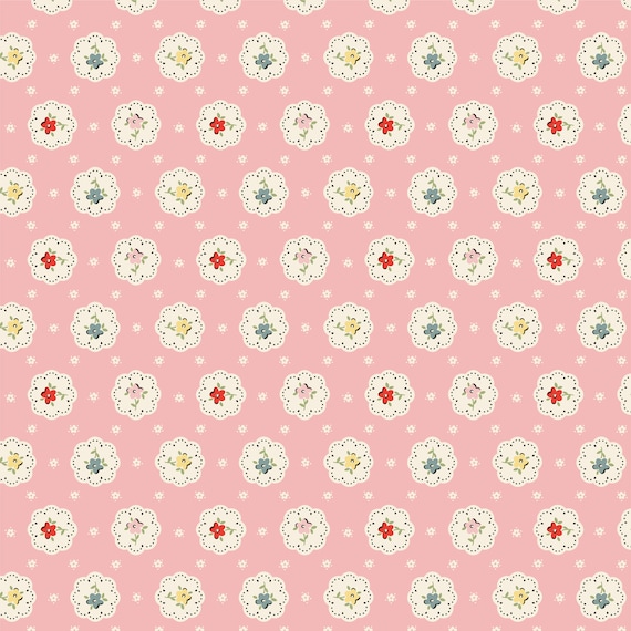 My Favorite Things Pink Bake Sale designed by Elea Lutz for Poppie Cotton, pastel print