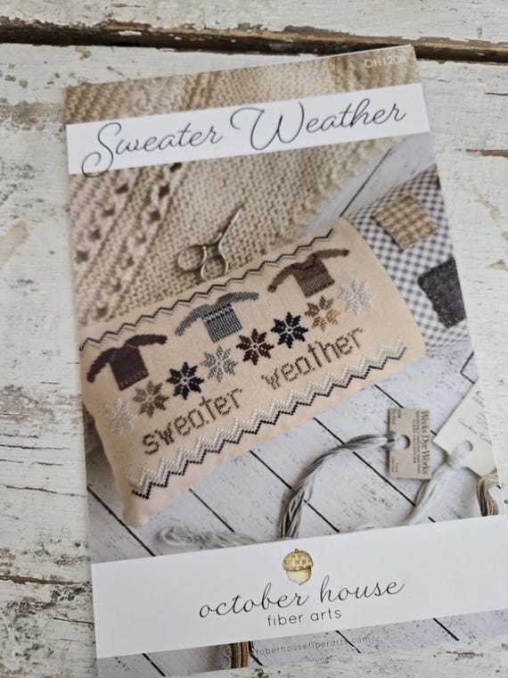 Sweater Weather...October House Fiber Arts...cross stitch pattern