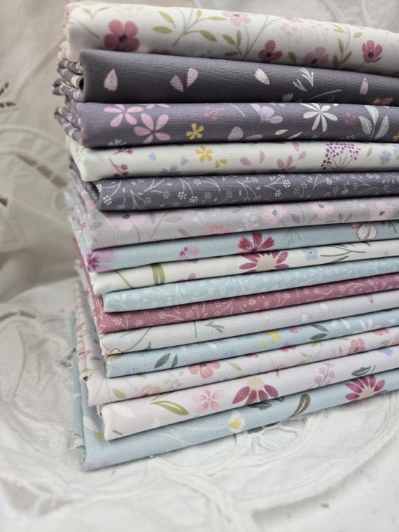 Pressed Flower Collection...HALF YARD bundle...Cassandra Connolly...Lewis & Irene