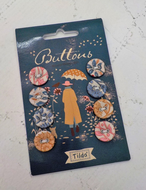 Windy Days Buttons...8--16mm buttons...from the Tilda Collection designed by Tone Finnanger