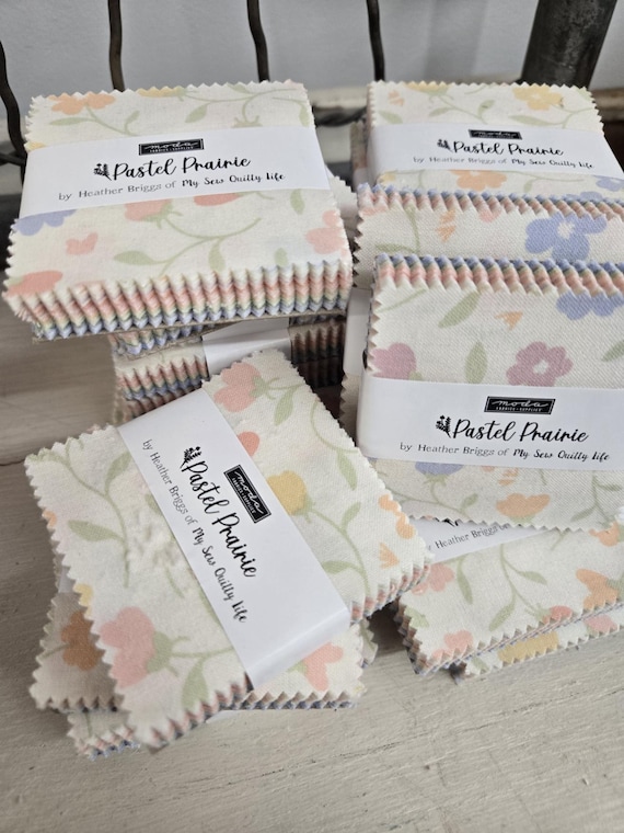 Pastel Prairie...Mini Charm Pack...Heather Briggs of My Sew Quilty Life...Moda Fabrics...42 squares