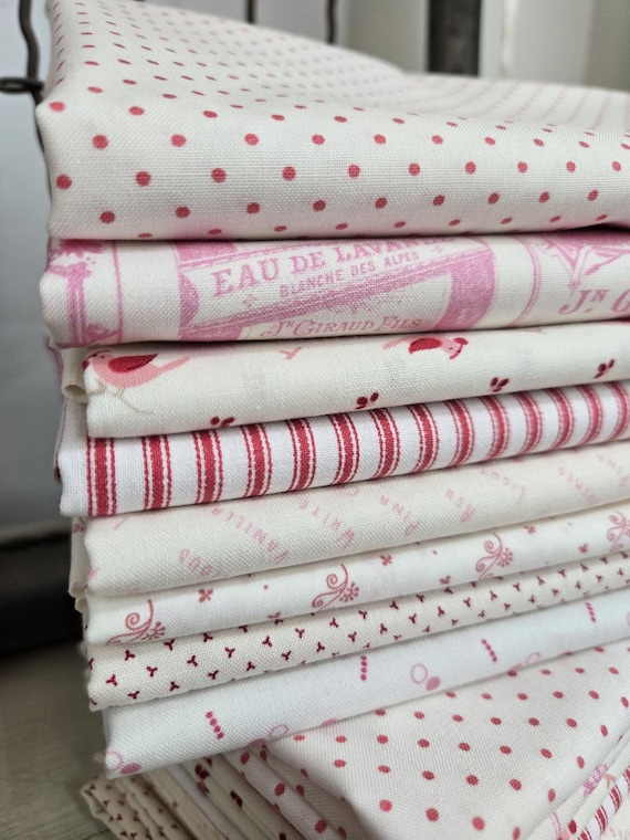Low Volume Valentine...HALF yards...exclusive grouping...8 prints
