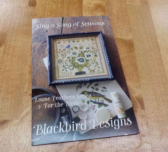 Sing a Song of Seasons, Loose Feathers Series For the Birds #5, by Blackbird Designs...cross-stitch design