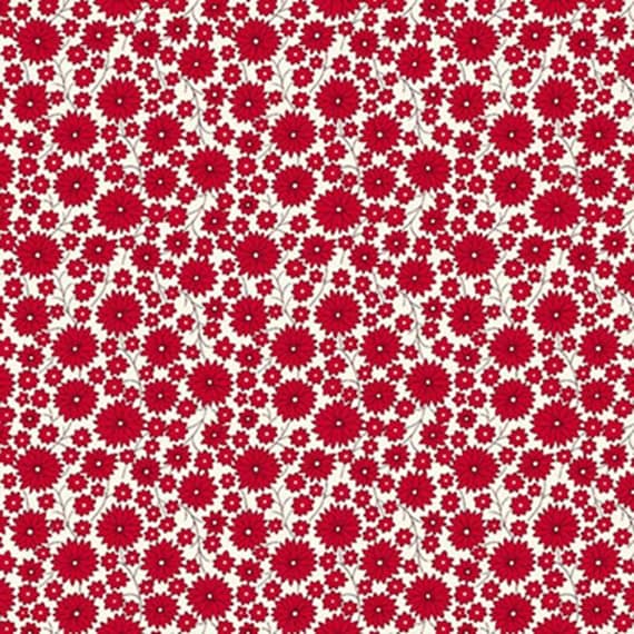Aunt Grace...R351525D red...garden...Judie Rothermel...Marcus Fabrics