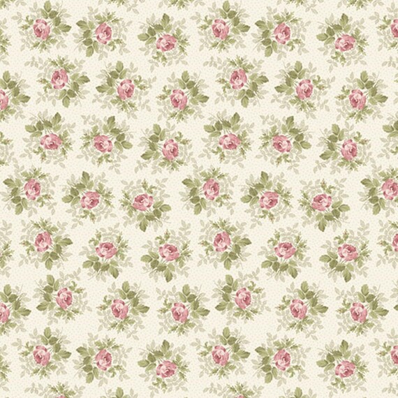 Just Rosy...R651143D-Cream...Smithsonian Collection...Marcus Fabrics