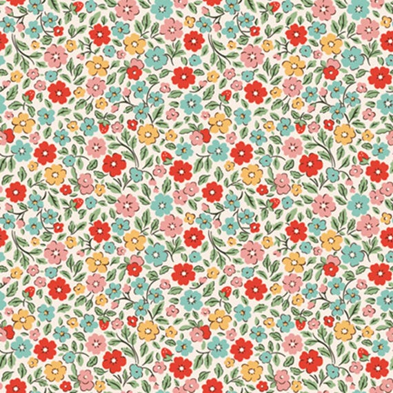 Farmhouse Fancy...country flowers multi...Elea Lutz...Poppie Cotton