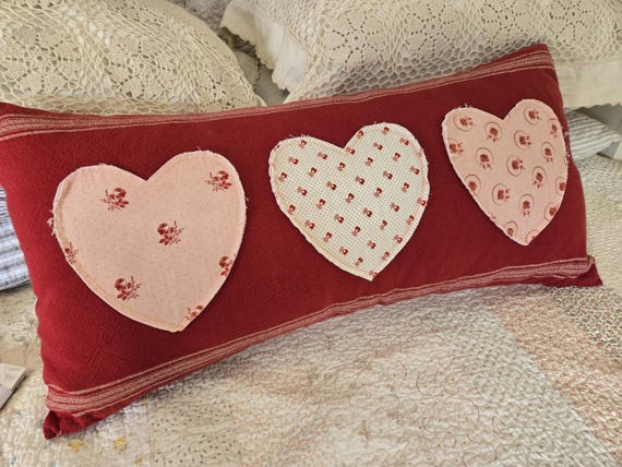 3 of Hearts Pillow kit...designed by Mickey Zimmer for Sweetwater Cotton Shoppe...Valentine's Day...Galentine's Day