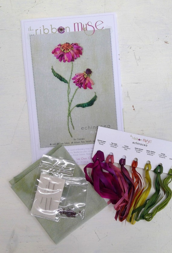 Echinacea by MJ Hiney...the Ribbon Muse...complete kit with instructions