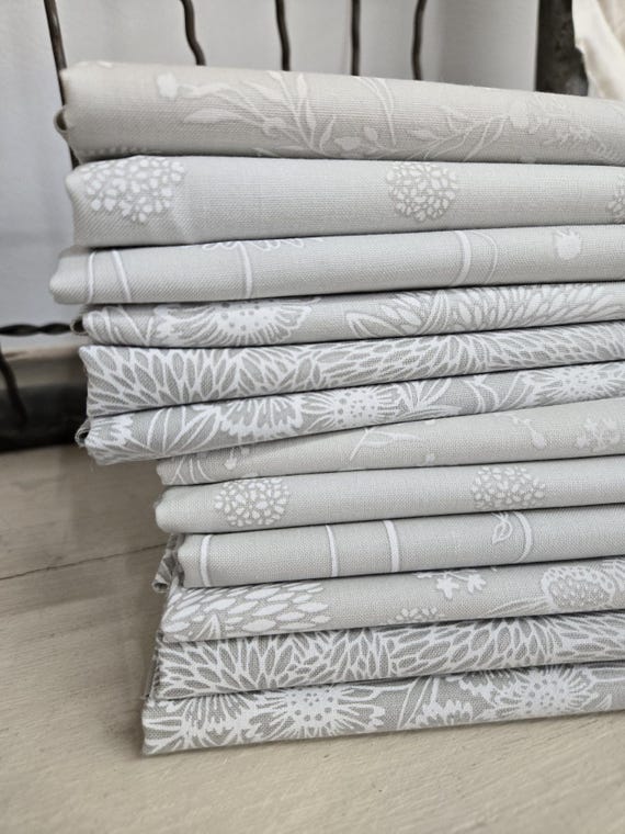 Alabaster Hues...Greige Palette...FQ Bundle...Vanessa Lillrose & Linda Fitch...Robert Kaufman...6 prints