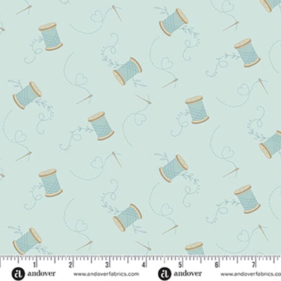 Sewing Bird...A-1605-B Lake...Edyta Sitar...Laundry Basket Quilts...Andover