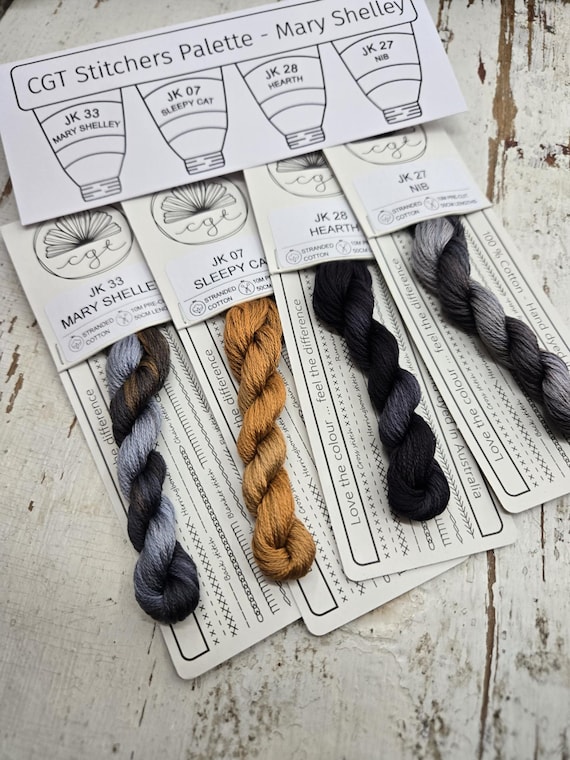 Cottage Garden Threads...Mary Shelley...Stitchers palette...hand dyed thread...Australian...4 colors