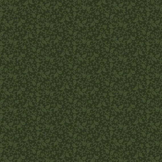 Canton Quilting Circle...R331804D-HUNTER...mini paisley...Judie Rothermel...Marcus Fabrics