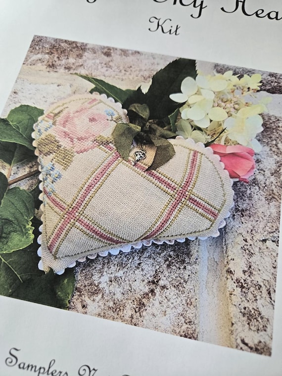 Key to My Heart...Samplers Not forgotten...cross stitch kit...heart