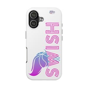 Swish Basketball Phone Case, Tough Phone Covers, Sports Fan Accessories, Teen Basketball Gifts, Swish Phone Protectors