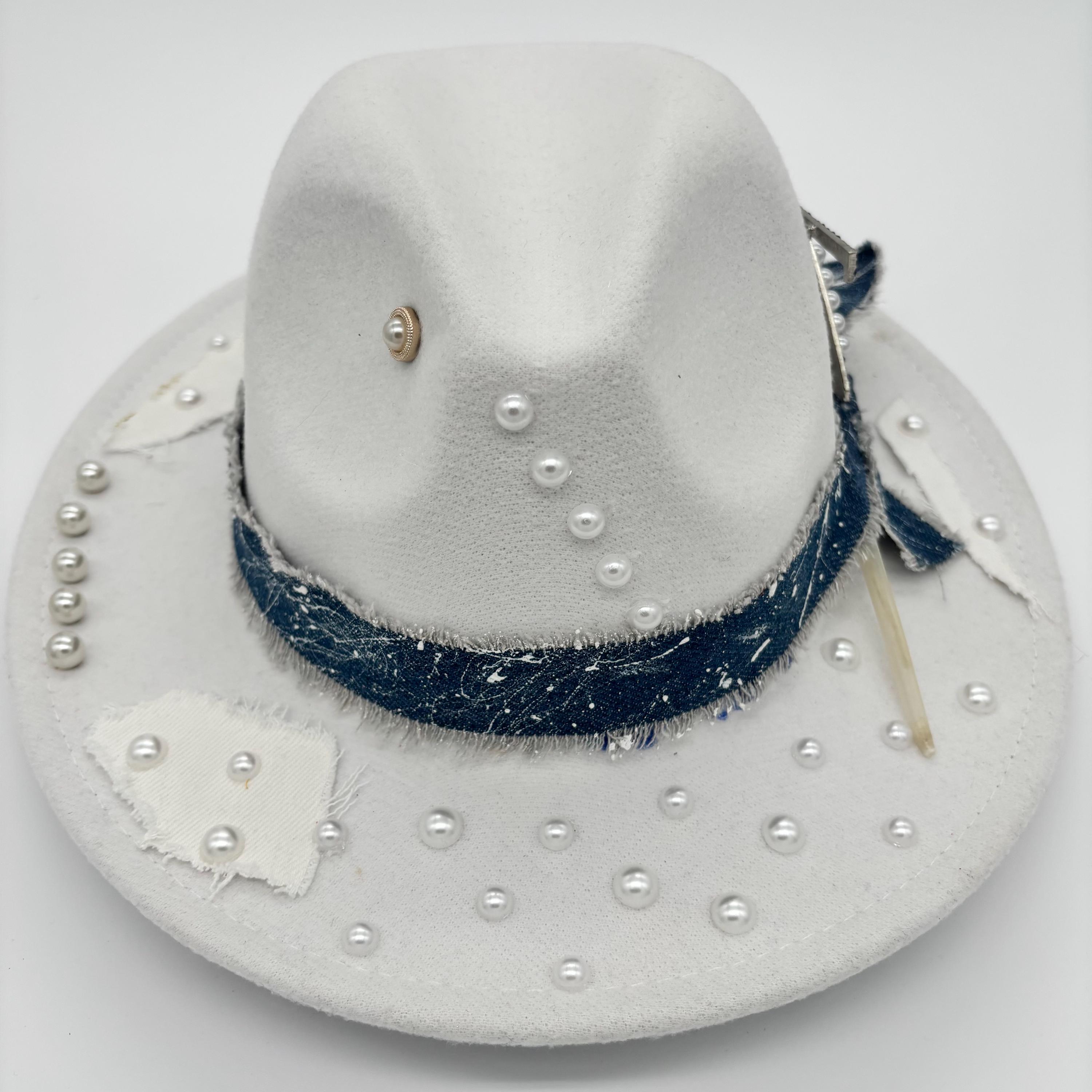 White Pearls Fedora - Etsy display picture 1