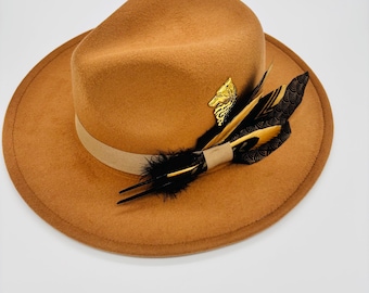 Mossant Paris Camel Wool Fedora – French Vintage Rancher Hat  display picture 1