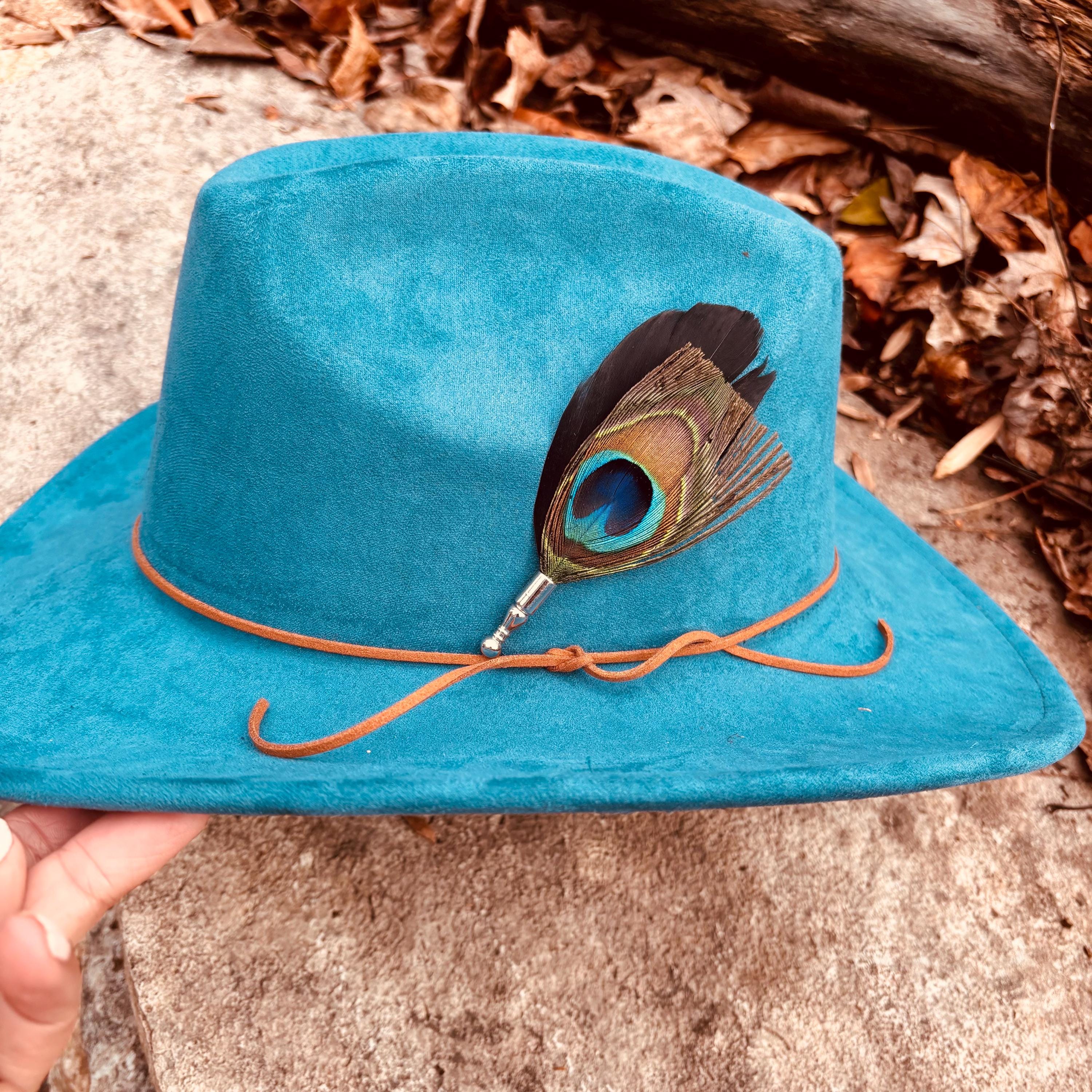 Lele Sadoughi Wool Wide Brim Fedora Hat Teal Blue OS One Size Velvet Band il_fullxfull.6544421395_axt5.jpg main image 3