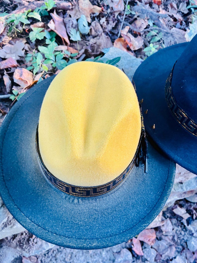 Alpha Phi Alpha Fedora: Black & Gold Fraternity Hat With Custom Options ...