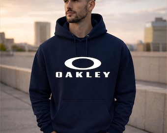 Vintage 1990s Oakley Graphic Hoodie / 90s Hoodie / Vintage Sweater
