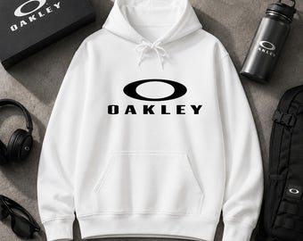 Vintage 1990s Oakley Graphic Hoodie / 90s Hoodie / Vintage Sweater