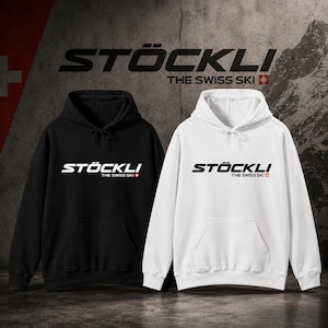 Stockli The Swiss Ski Hoodie, Vintage Ski Lover Sweatshirt, Winter Sports Gift