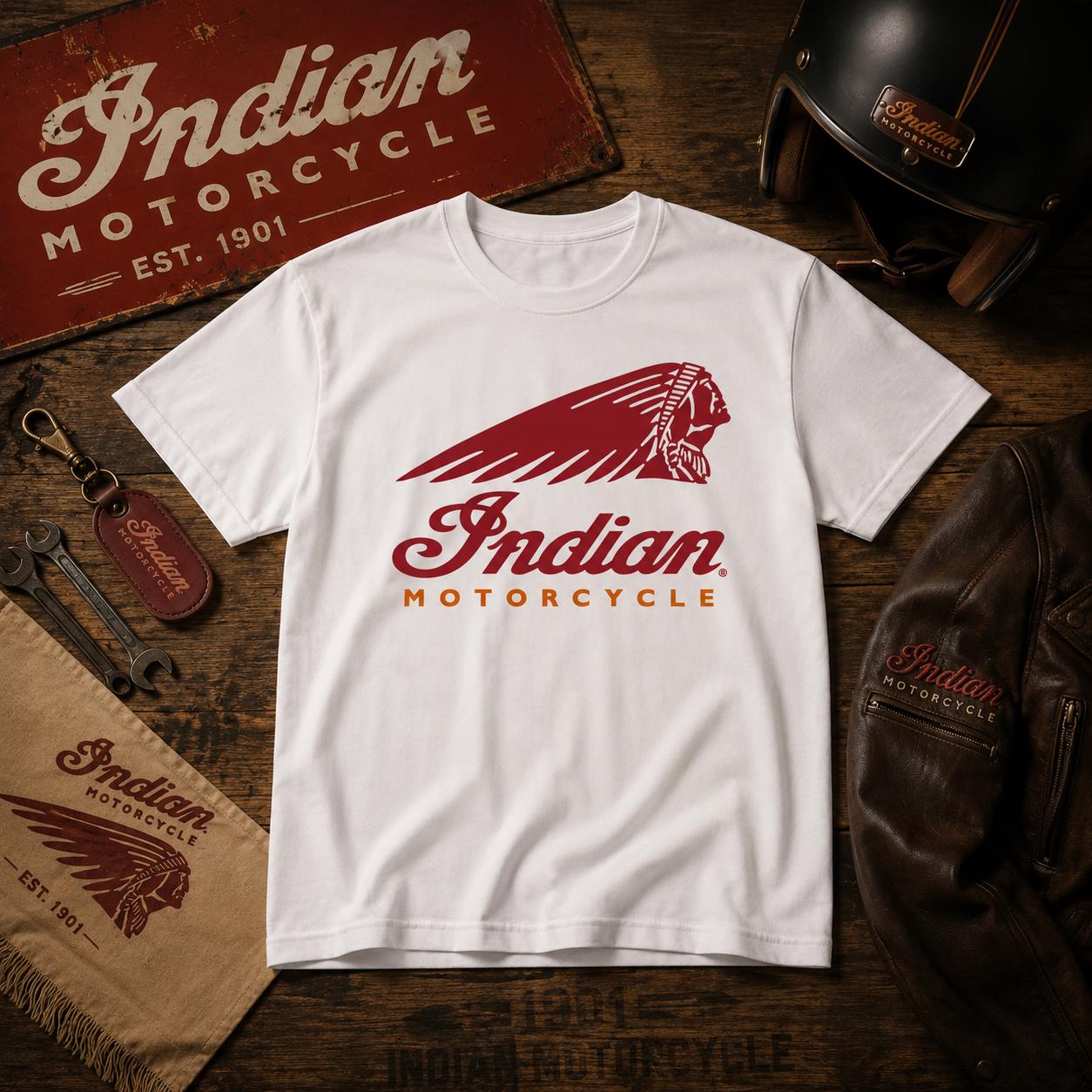 Indian Motorcycle レーヨンシャツ Mサイズ　ヴィンテージ Vintage Indian Motorcycle Shirt - Etsy