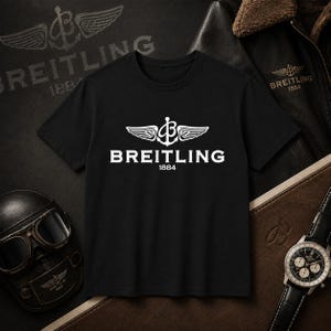 Breitling 1884 Aviation Inspired T Shirt Vintage Pilot Graphic Tee Gift