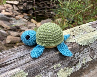 Crocheted Turtle: Handmade Stuffed Animal - Timmy