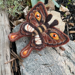 Custom Needle felted Monstrous Moth image 4