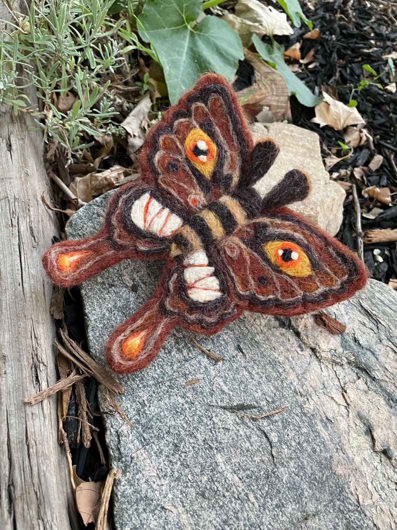 Custom Needle felted Monstrous Moth image 4