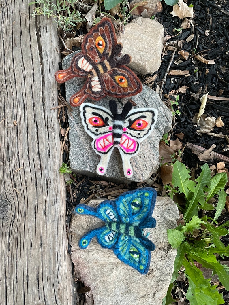 Custom Needle felted Monstrous Moth image 1